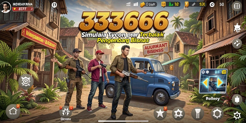 Tampilan gameplay menarik dalam 333666 yang menampilkan pengelolaan bisnis.