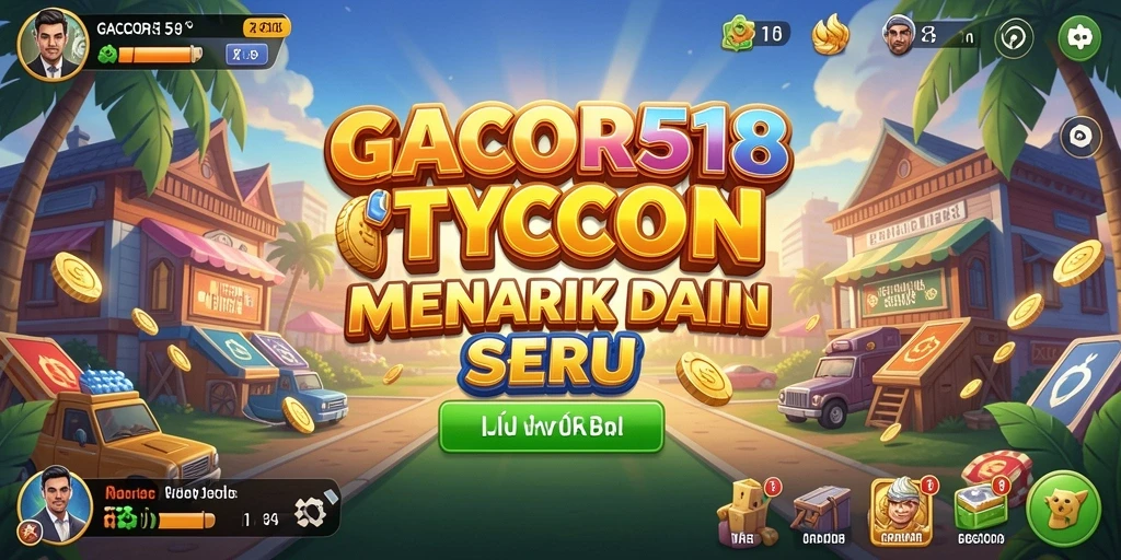 Tampilan gameplay GACOR518 dengan banyak pilihan bisnis menarik.