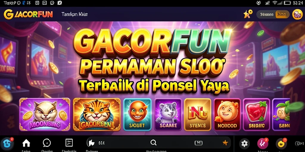 Tampilan menawan dari gameplay Slot GACORFUN yang seru.
