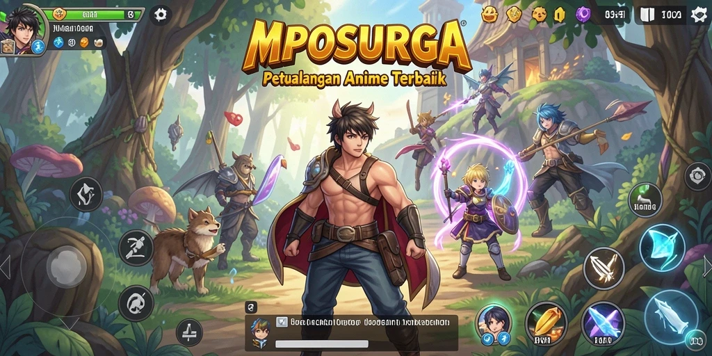 Screenshot MPOSURGA menampilkan aksi seru dalam dunia Anime.