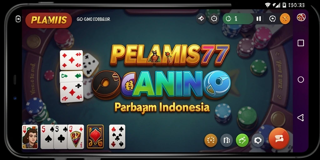 Screenshot PELAMIS77 menampilkan serunya gameplay Domino yang menghibur.