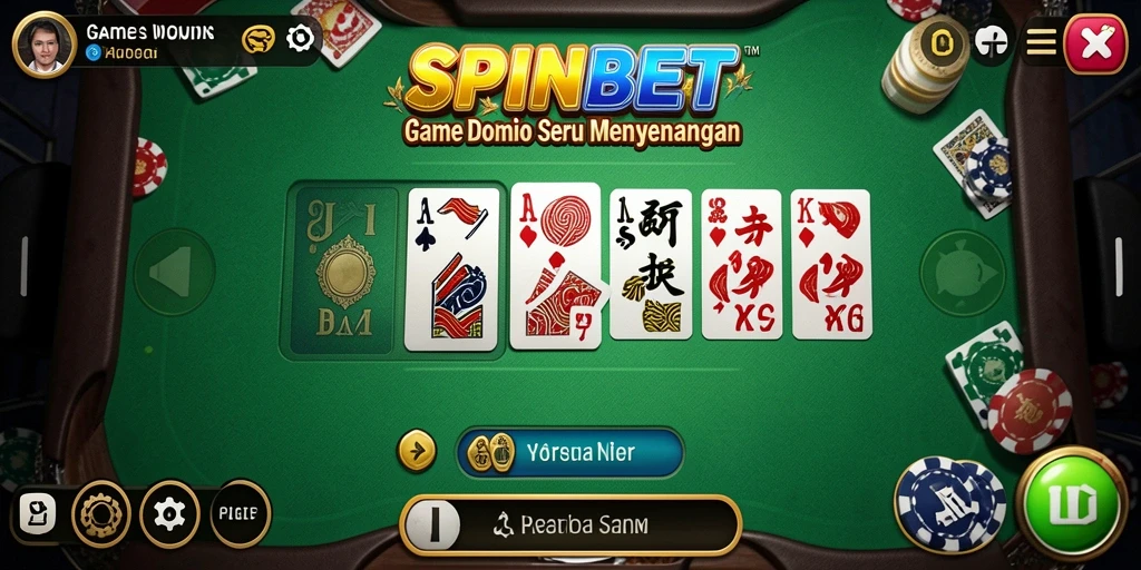 Tampilan gameplay Domino yang menarik dan seru.